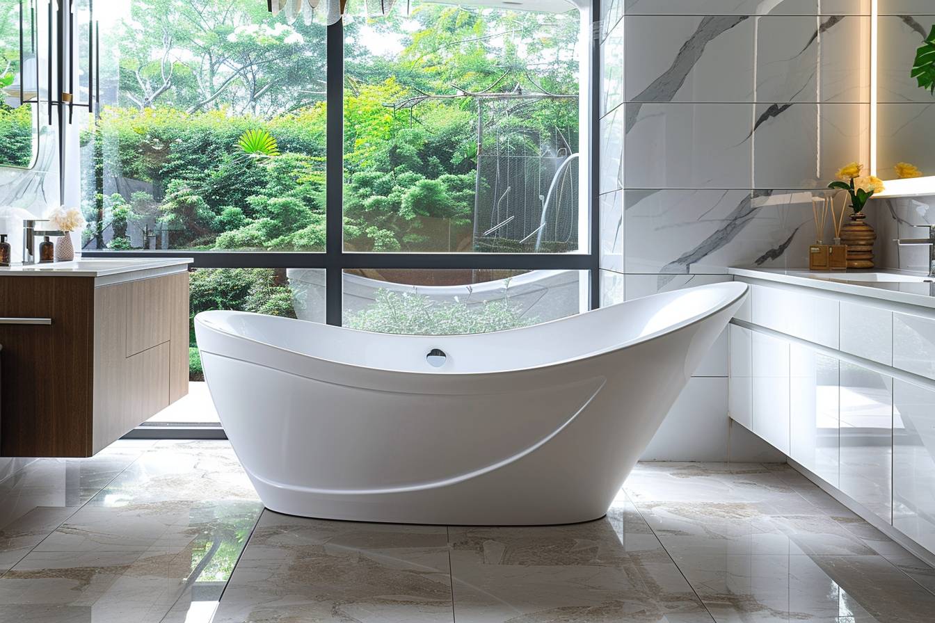 Différents modèles de baignoires